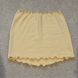 Tiger Mist Yellow Mini Skirt